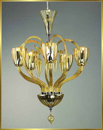 Murano Chandeliers Model: MD6004-5-AMBER