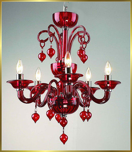 Murano Chandeliers Model: MD6008-5-RED