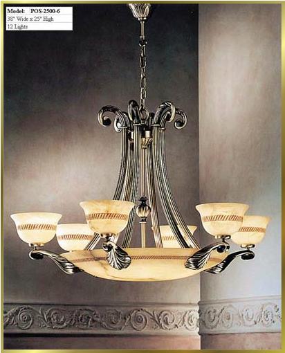 Alabaster Chandeliers Model: POS 2500-6