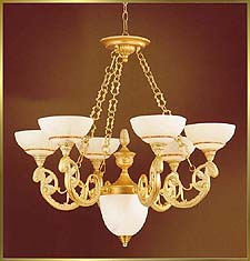 Alabaster Chandeliers Model: CM-6067-6WG