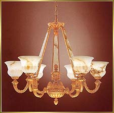 Alabaster Chandeliers Model: CM-8768-6PG