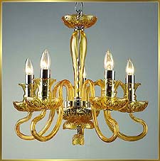 Murano Chandeliers Model: MD6001-5-AMBER