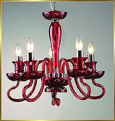 Murano Chandeliers Model: MD6001-5-RED