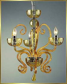 Murano Chandeliers Model: MD6002-3-AMBER