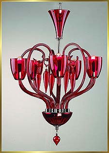 Murano Chandeliers Model: MD6004-5-RED