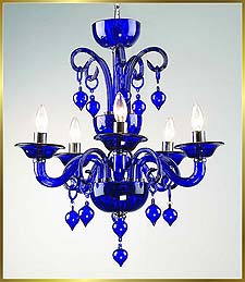 Murano Chandeliers Model: MD6008-5-BLUE