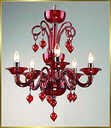 Murano Chandeliers Model: MD6008-5-RED